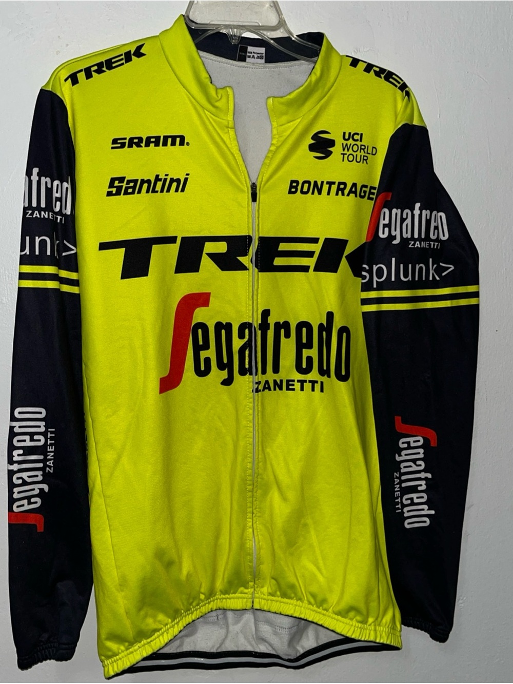 Santini Trek-Segafredo zanetti Men’s Cycling  Thermal Jersey 3XL Yellow Full Zip
